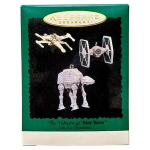 ✨ 1996 Hallmark Keepsake Star Wars Vehicles Ornament Set ✨NEW in BOX